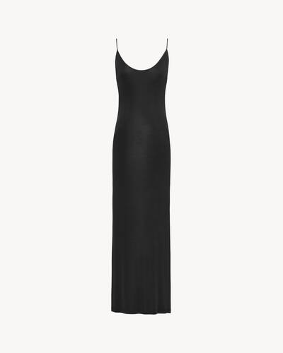 SAINT LAURENT オープンバック ドレス カサンドラ オープンバッグドレス（リブニット） ブラック | Saint