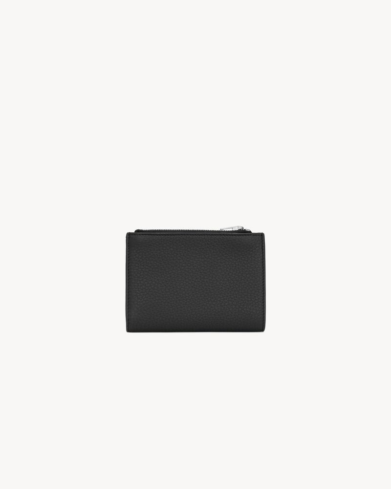 TINY CASSANDRE bi-fold wallet in grained leather