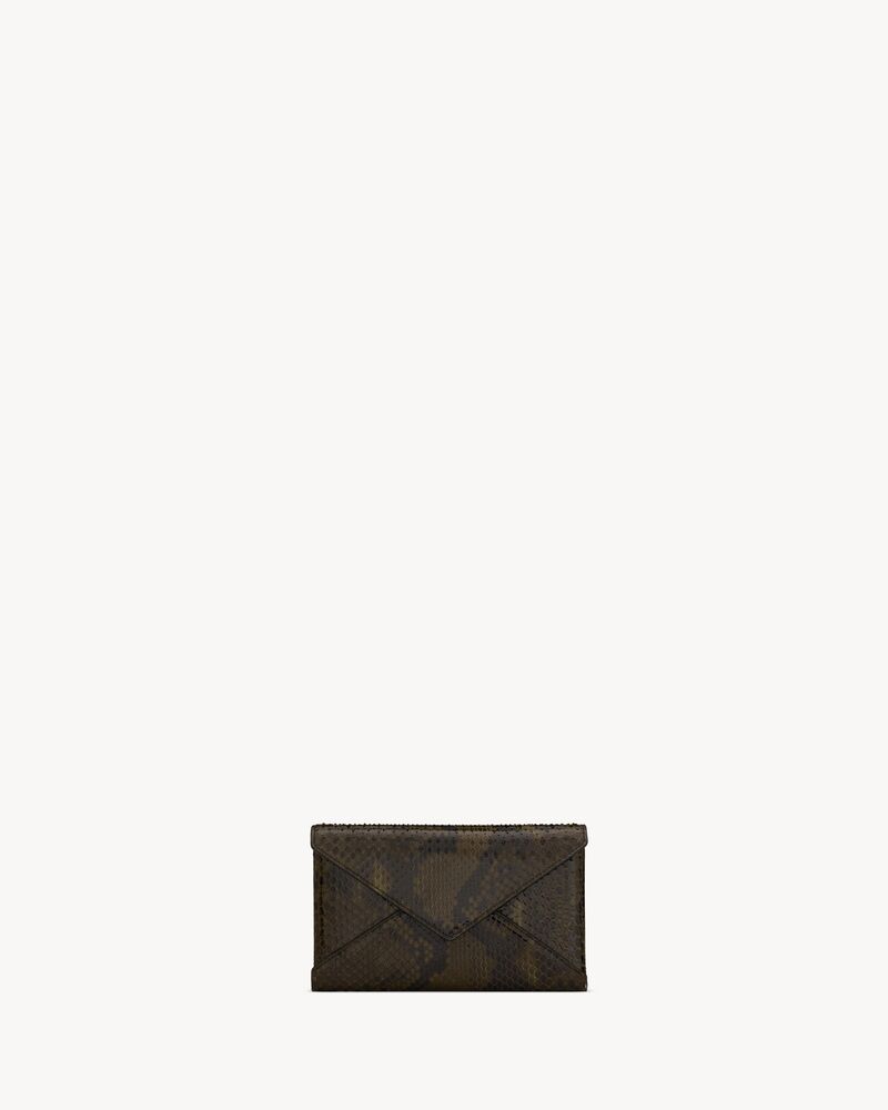 t*o様 SAINT LAURENT ウォレットチェーン レター チェーン ウォレット（パイソン） グリーン | Saint Laurent