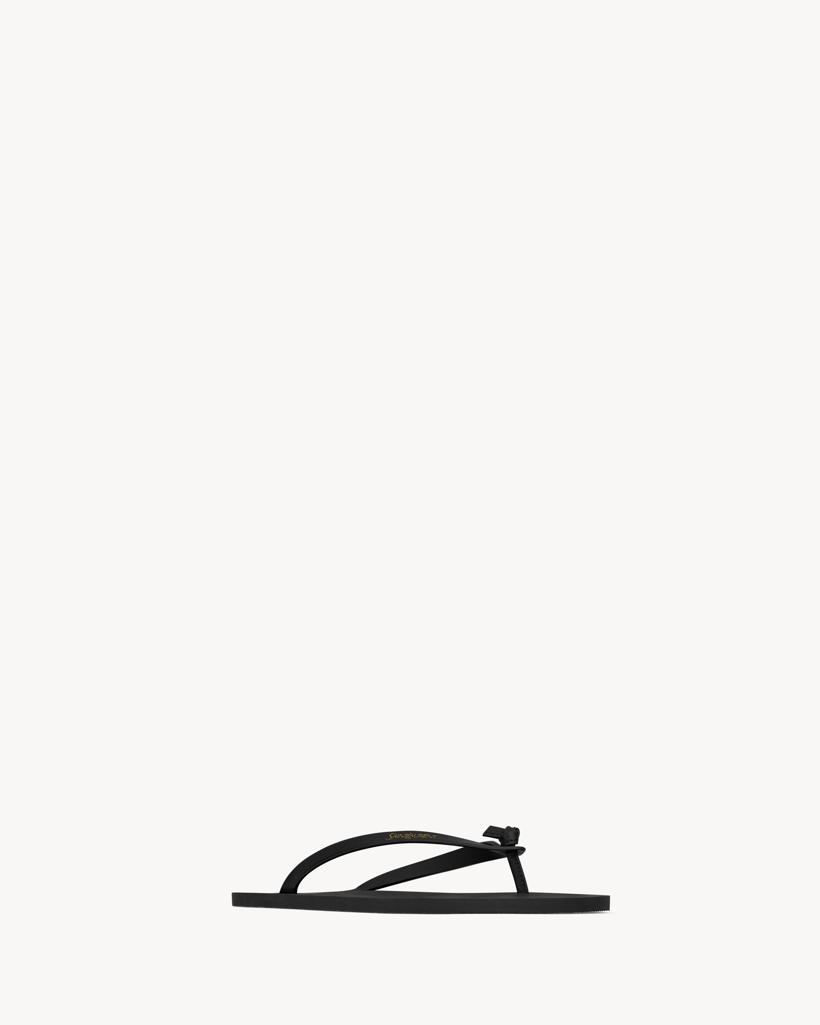 POOL光滑皮革夹趾拖鞋