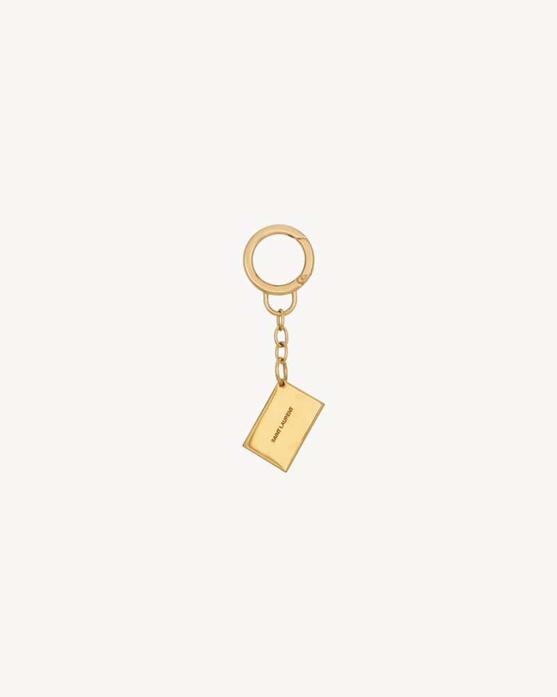 LETTER KEYRING IN BRASS