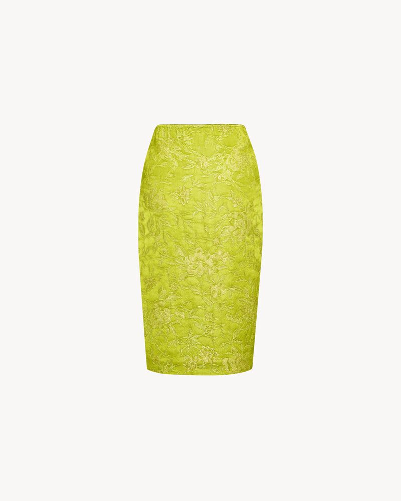 brocade midi skirt
