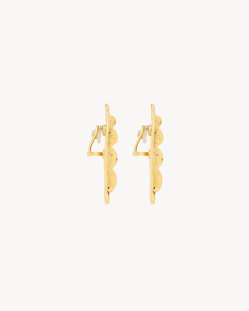 CASSANDRE crocodile earrings in metal