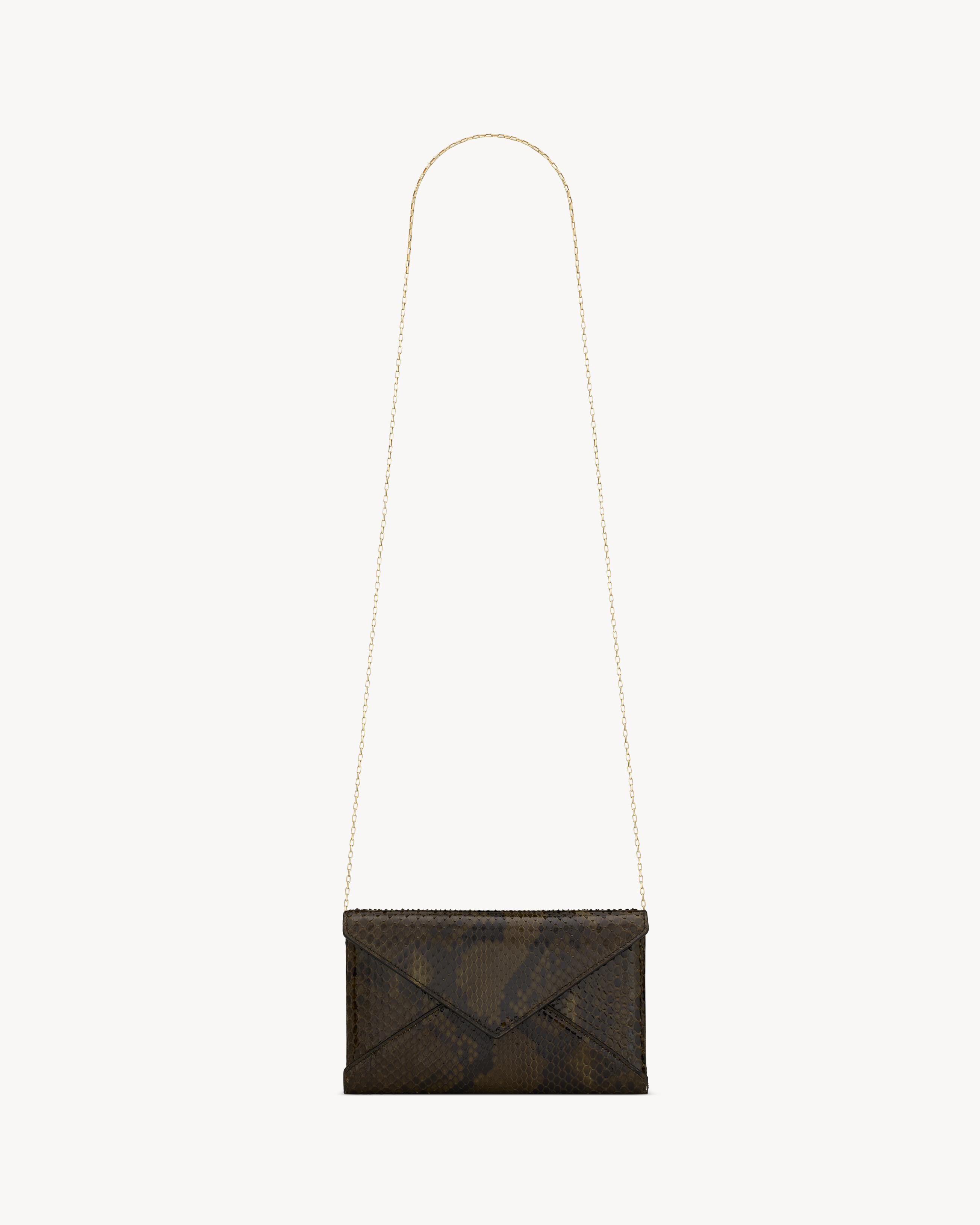 レター チェーン ウォレット（パイソン） グリーン | Saint Laurent