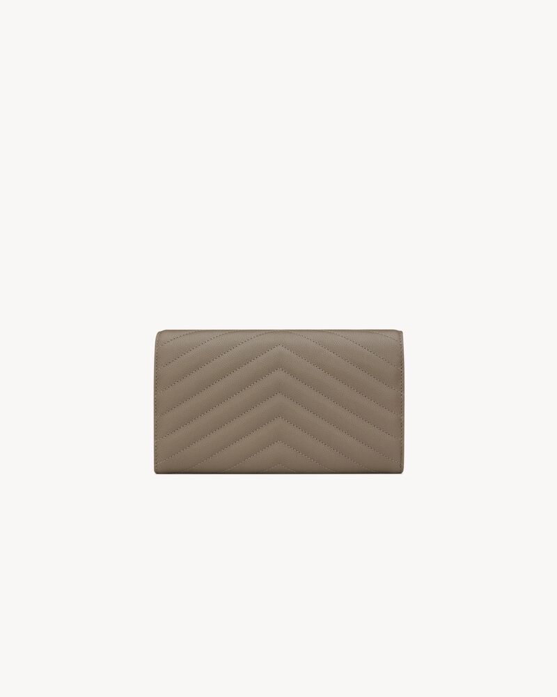 CASSANDRE large flap wallet in GRAIN DE POUDRE leather