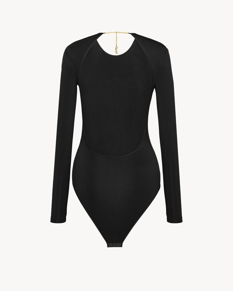 CASSANDRE backless bodysuit in jersey