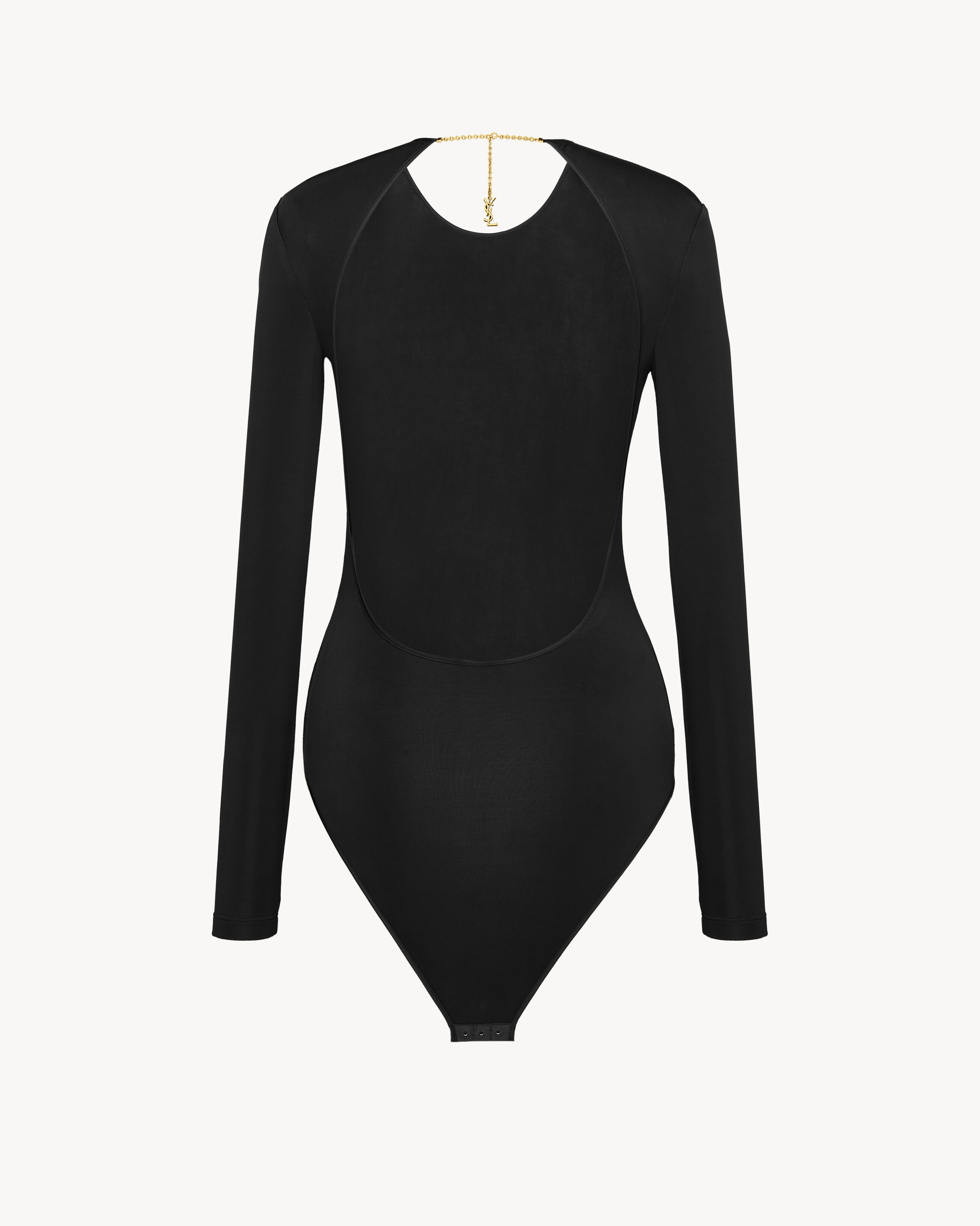 CASSANDRE backless bodysuit in jersey