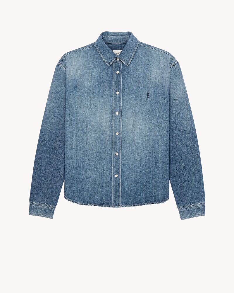 CASSANDRE jean shirt in horizon blue denim