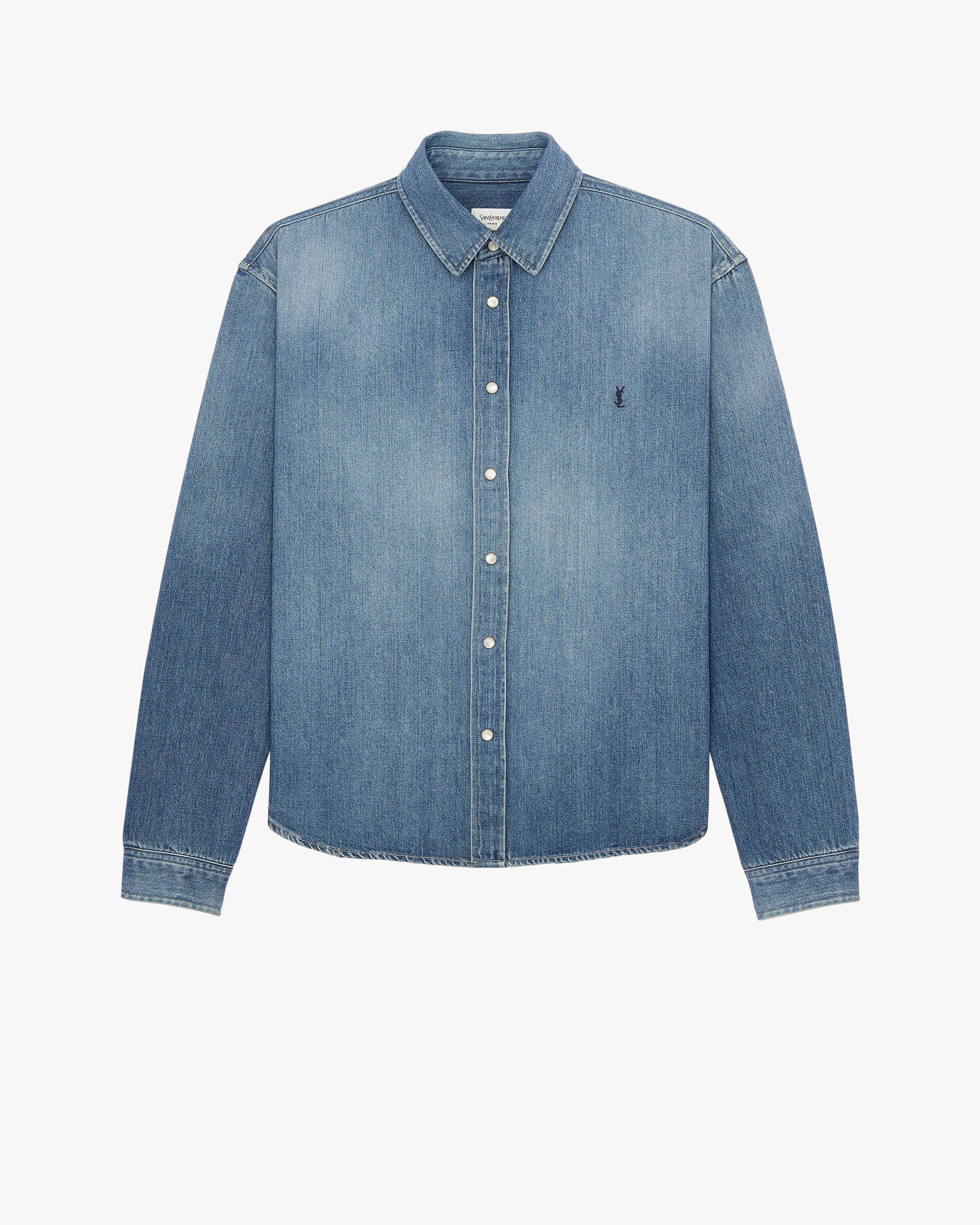 CASSANDRE jean shirt in horizon blue denim