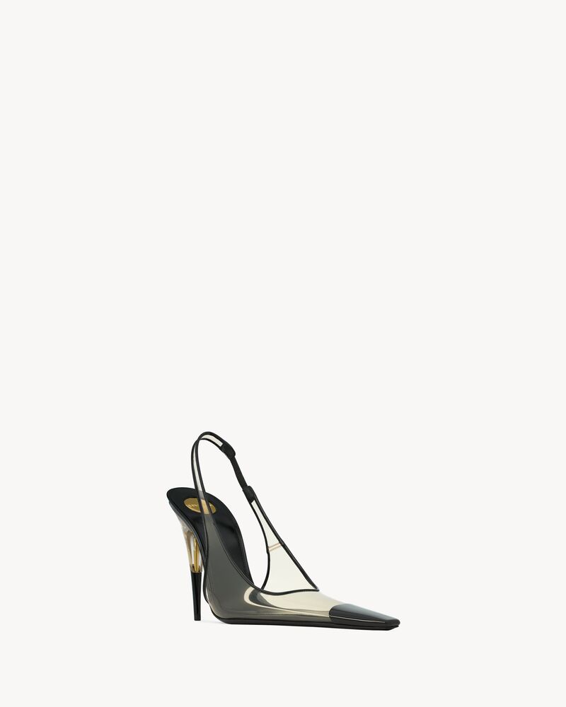 PHANTOM slingback pumps in TPU and patent leather
