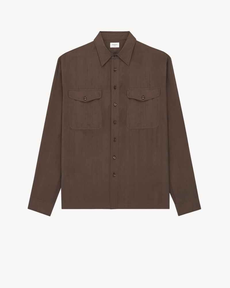 shirt in silk habotai