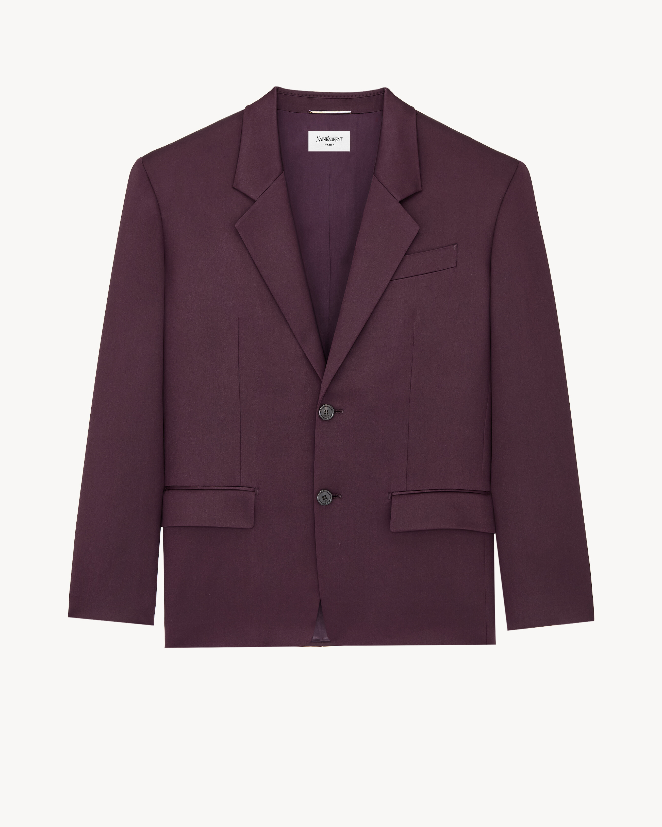 single-breasted jacket in silk