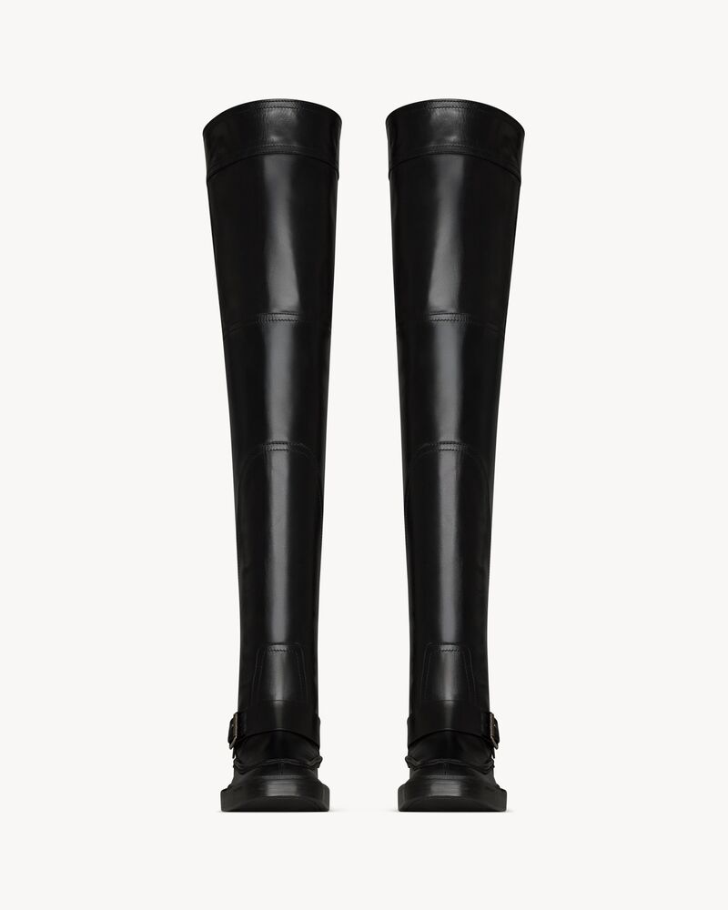JOE over-the-knee boots in smooth leather