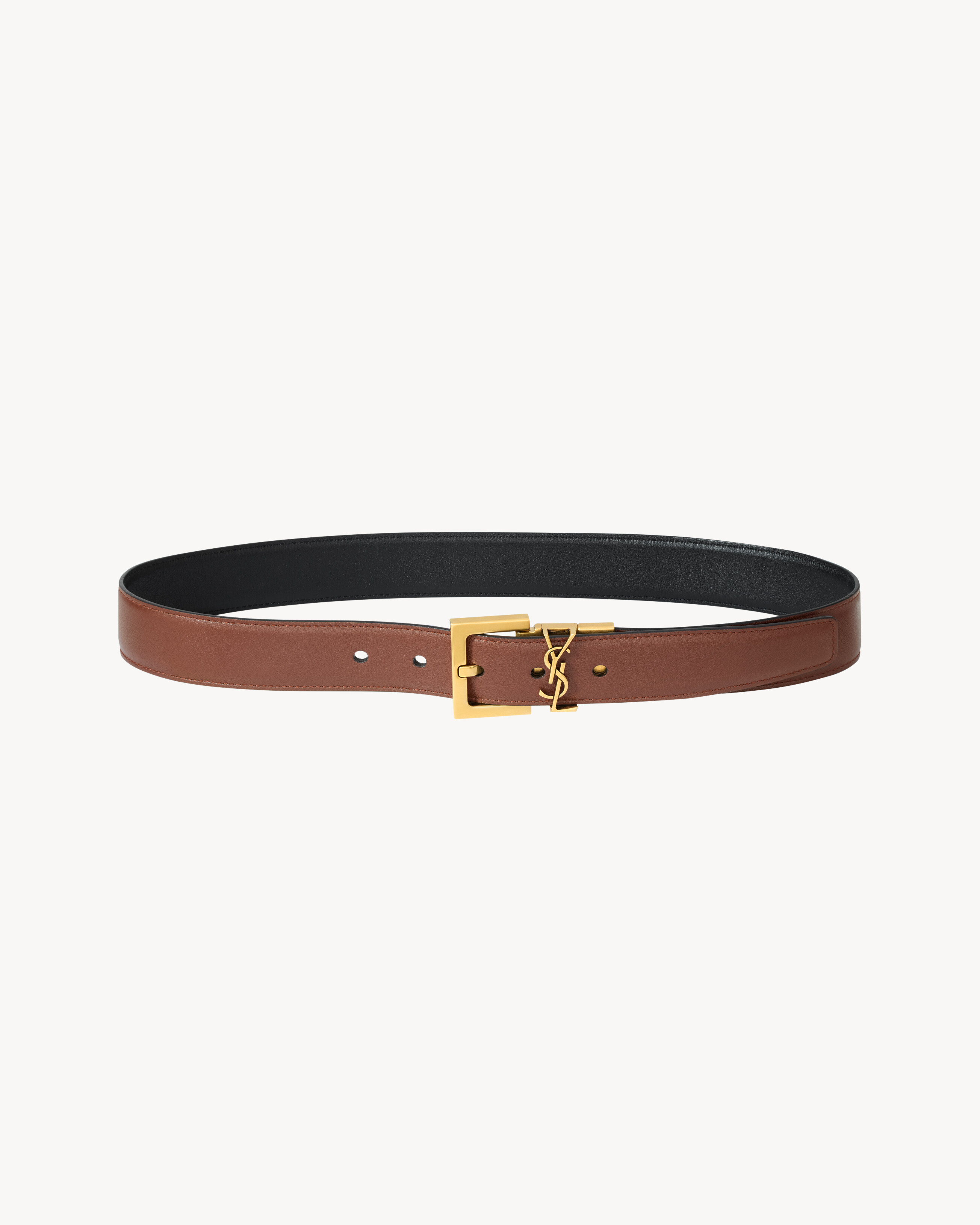 CASSANDRE reversible belt in smooth leather