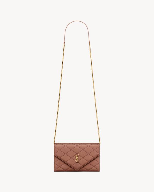 PARIS chain wallet in satin