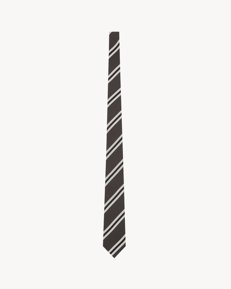 striped tie in silk jacquard