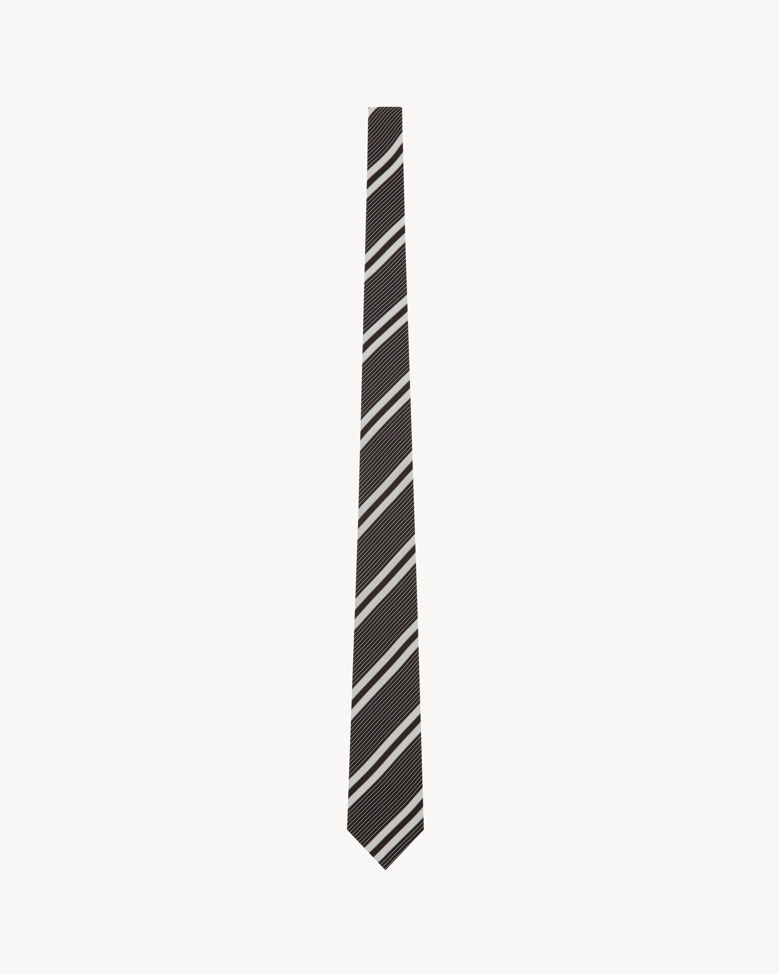 striped tie in silk jacquard