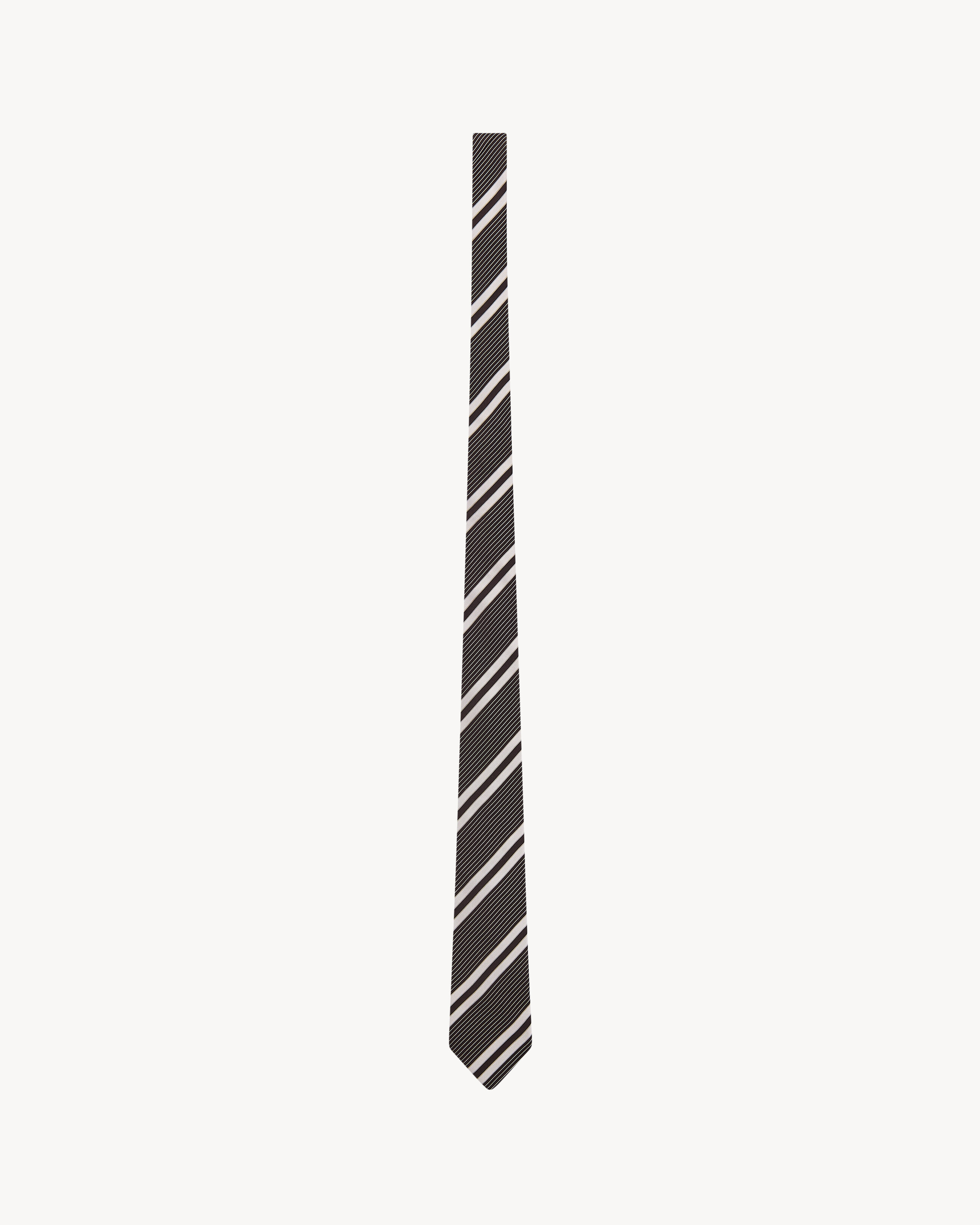 Corbata con motivo de rayas de jacquard de seda