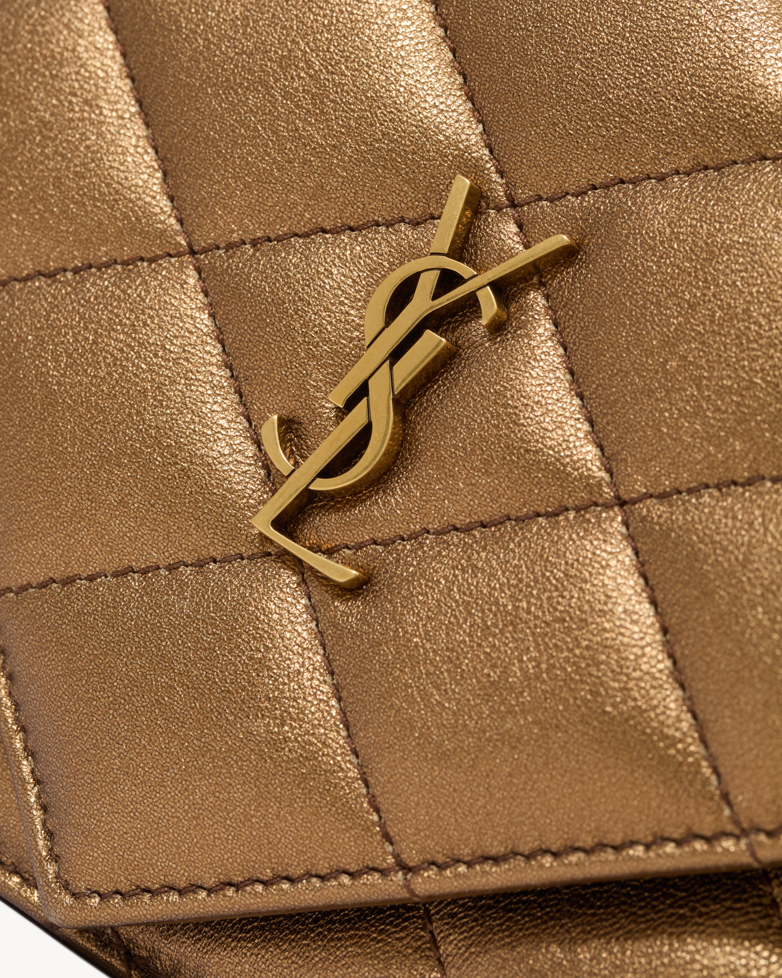 PARIS chain wallet in metallic leather