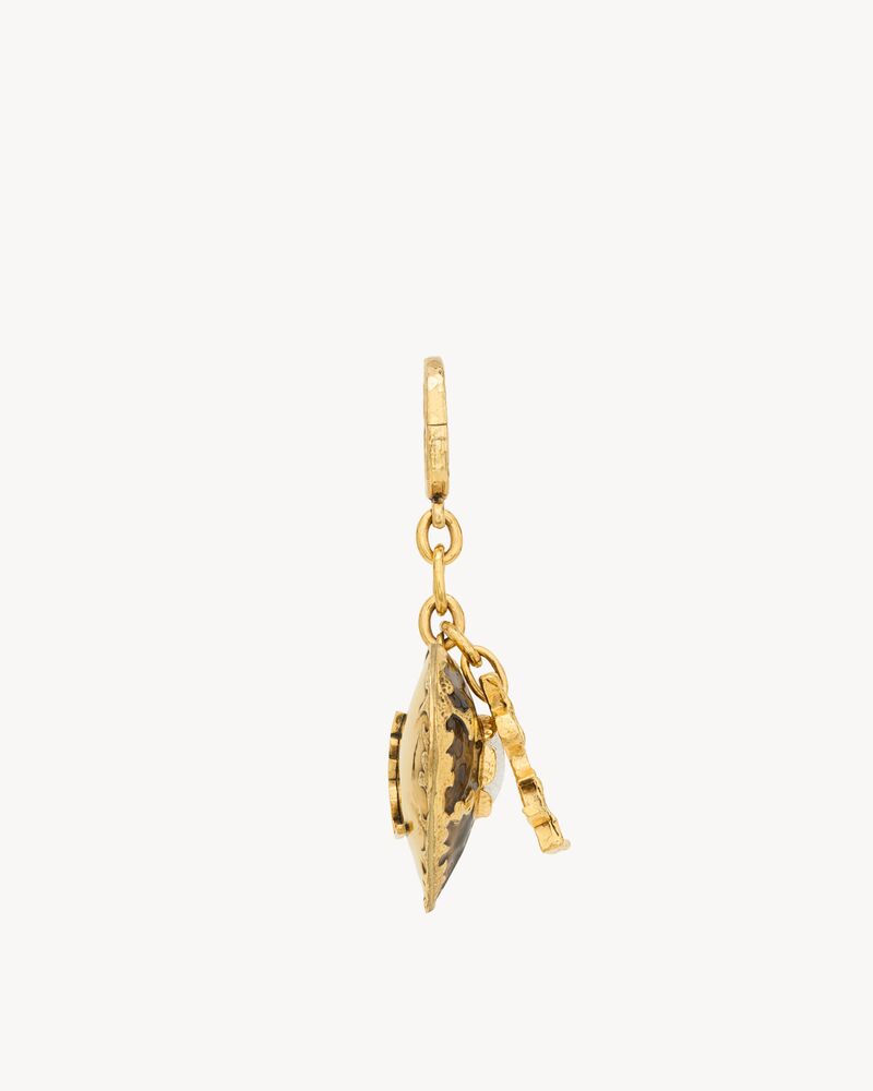 CASSANDRE heart bag charm in enamel