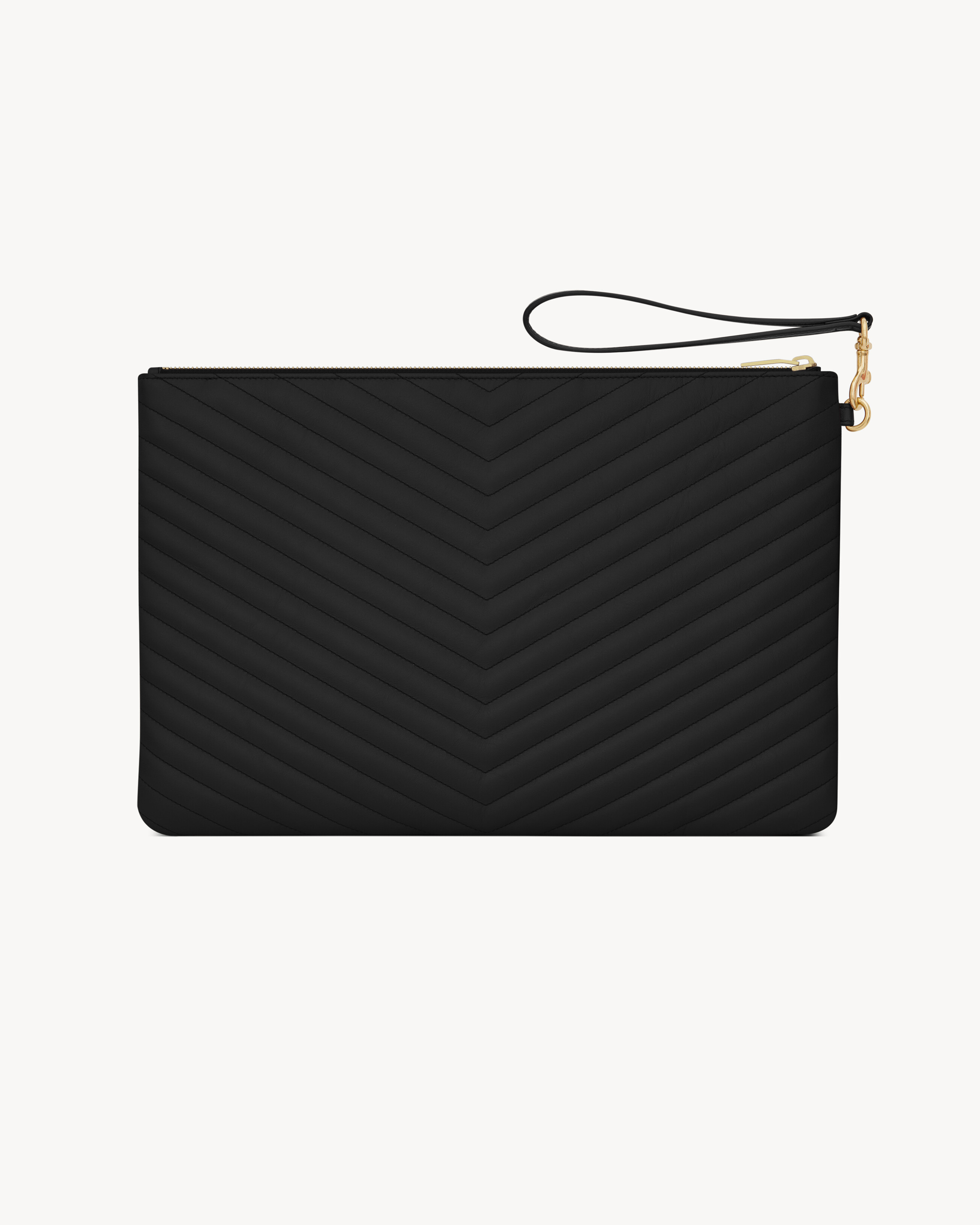CASSANDRE SAINT LAURENT MATELASSÉ絎縫皮革文件套