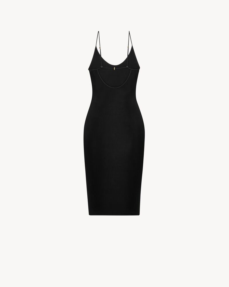 CASSANDRE open-back dress in ribbed knit