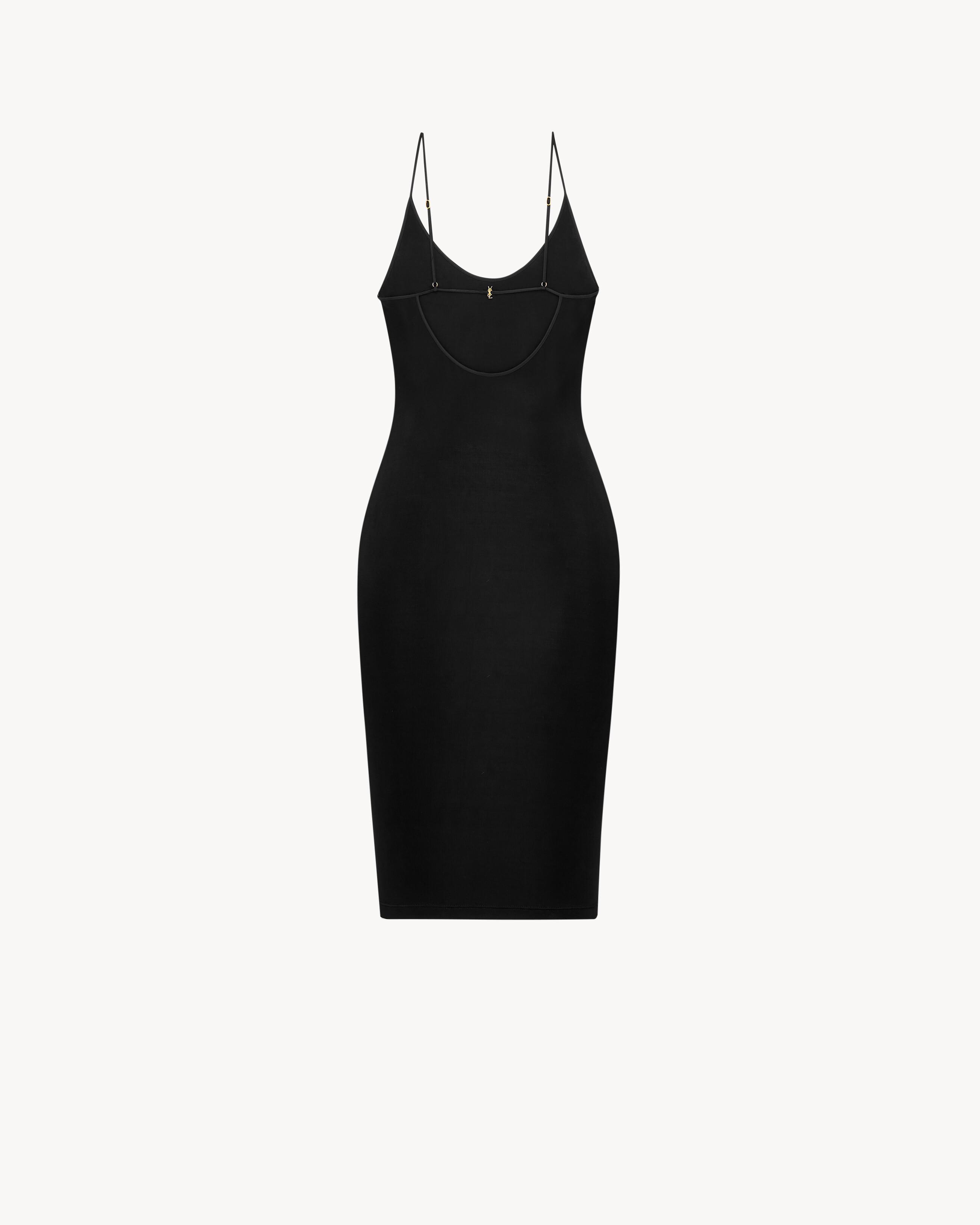 CASSANDRE open-back dress in ribbed knit