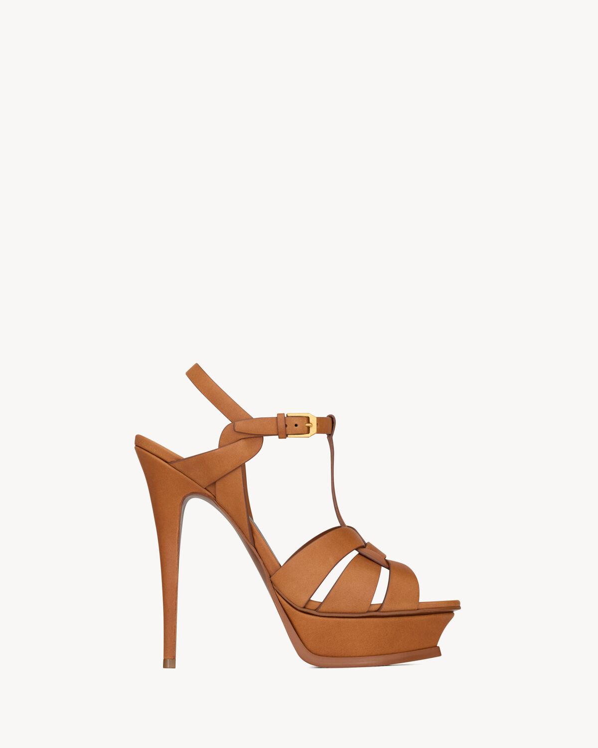 YSL 25S STRAPPY HIGH-HEEL SANDALS 95 MM IN LEOPARD PRINT LAMBSKIN main image 0