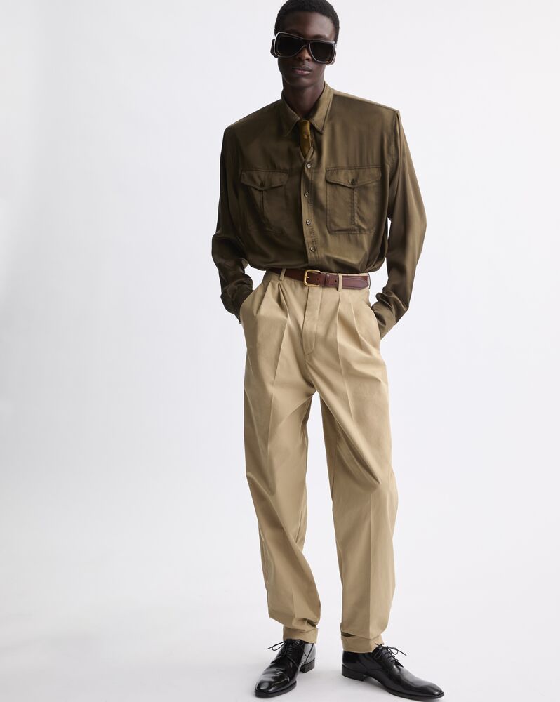 slim-fit pants in technical cotton