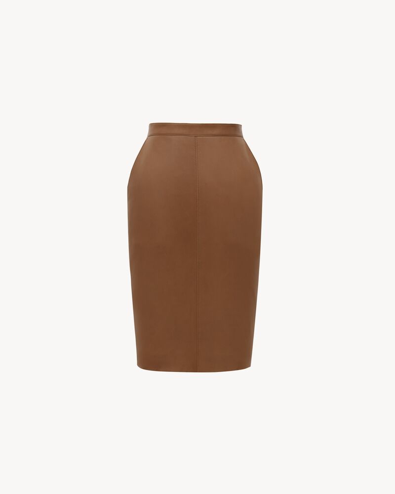 CASSANDRE pencil skirt in lambskin