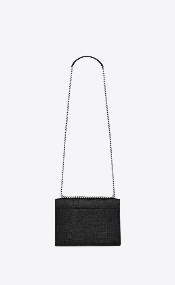Saint Laurent Saint Laurent Medium Black Sunset Monogram Shoulder Bag