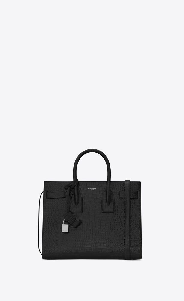 classic sac de jour small in embossed crocodile shiny leather | Saint ...