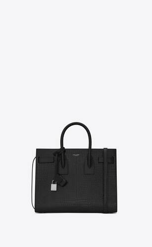 sac de jour small in embossed crocodile shiny leather