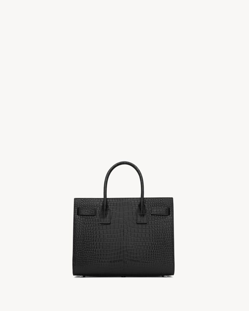 SAC DE JOUR IN CROCODILE-EMBOSSED LEATHER - baby