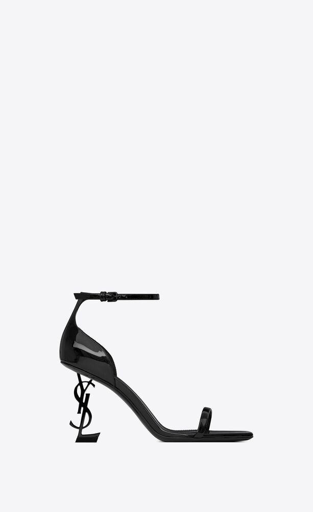 Donna Scarpe da Scarpe col tacco Sandali neri con punta aperta e plateauSaint Laurent in Pelle di colore Nero 2% di sconto 