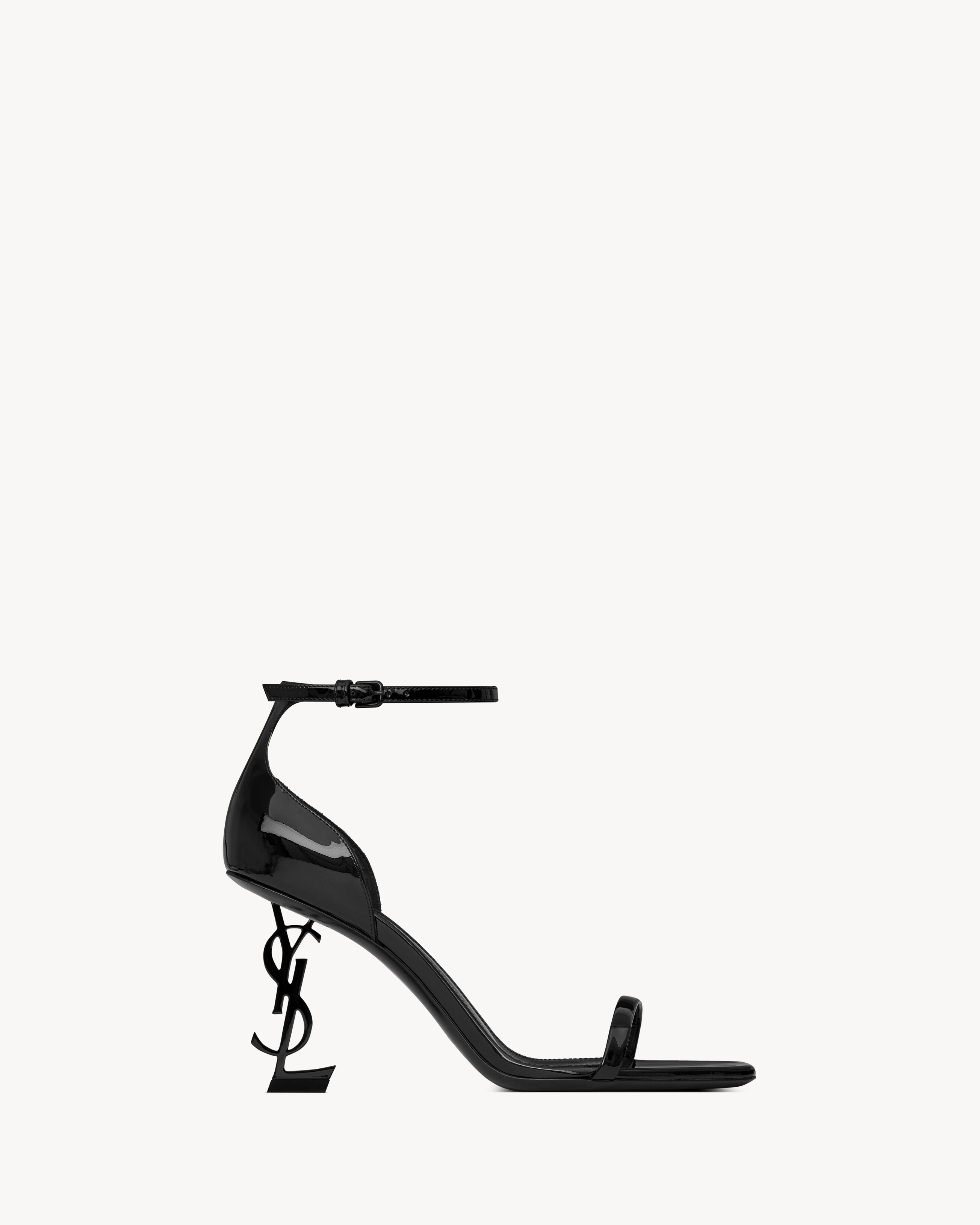 Sz 39 Saint Laurent Black Opyum Pumps Sandals Ankle Strap Shoes Opium YSL