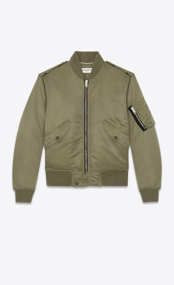 Bomber Jacket In Nylon Saint Laurent Spain Ysl Com