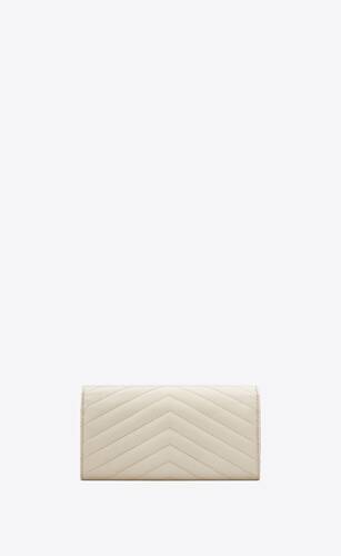 Envelope Large Flap Wallet In Grain De Poudre Embossed Leather