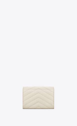 cassandre matelassé small envelope wallet in grain de poudre embossed leather