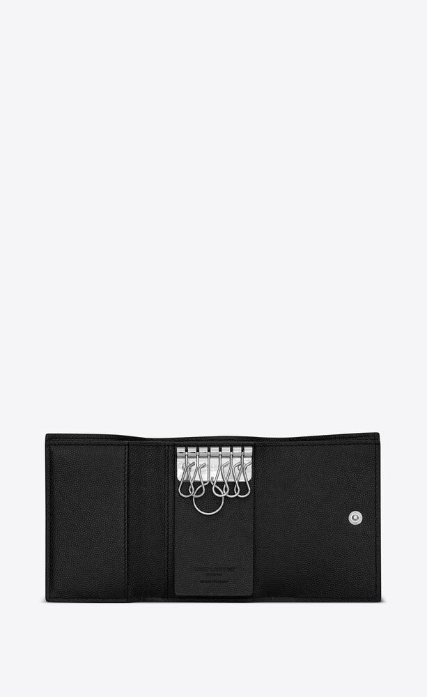 Yves Saint Laurent, Accessories, Ysl 6 Ring Keycase Holder Black  Crocodile Leather Saint Laurent Paris Luxury Slg