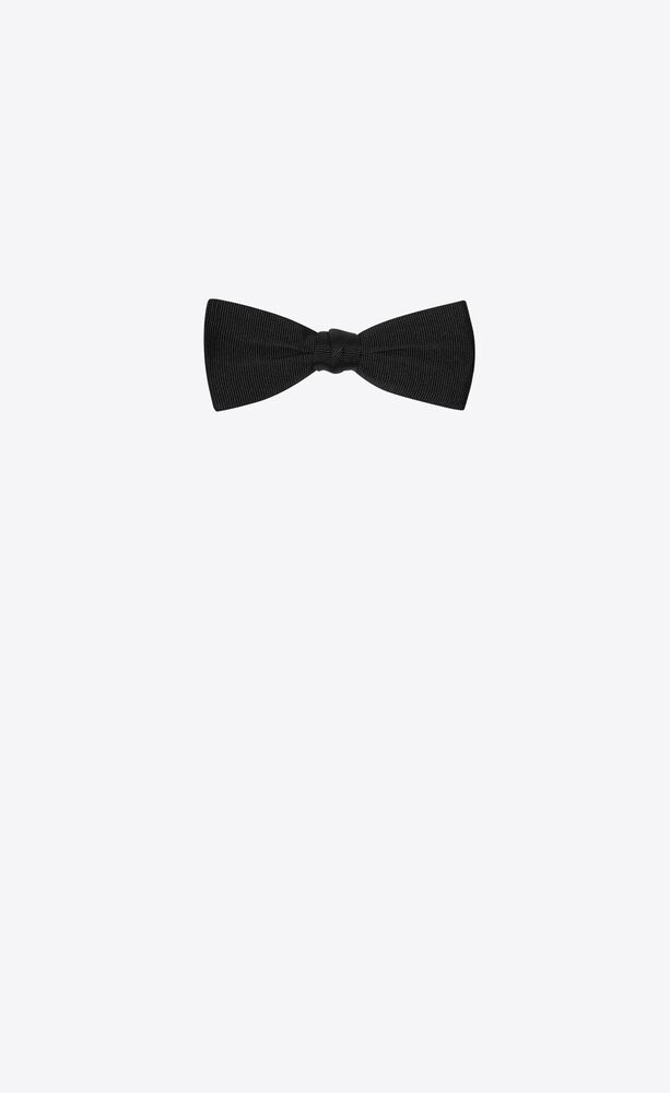 yves bow tie in black grosgrain