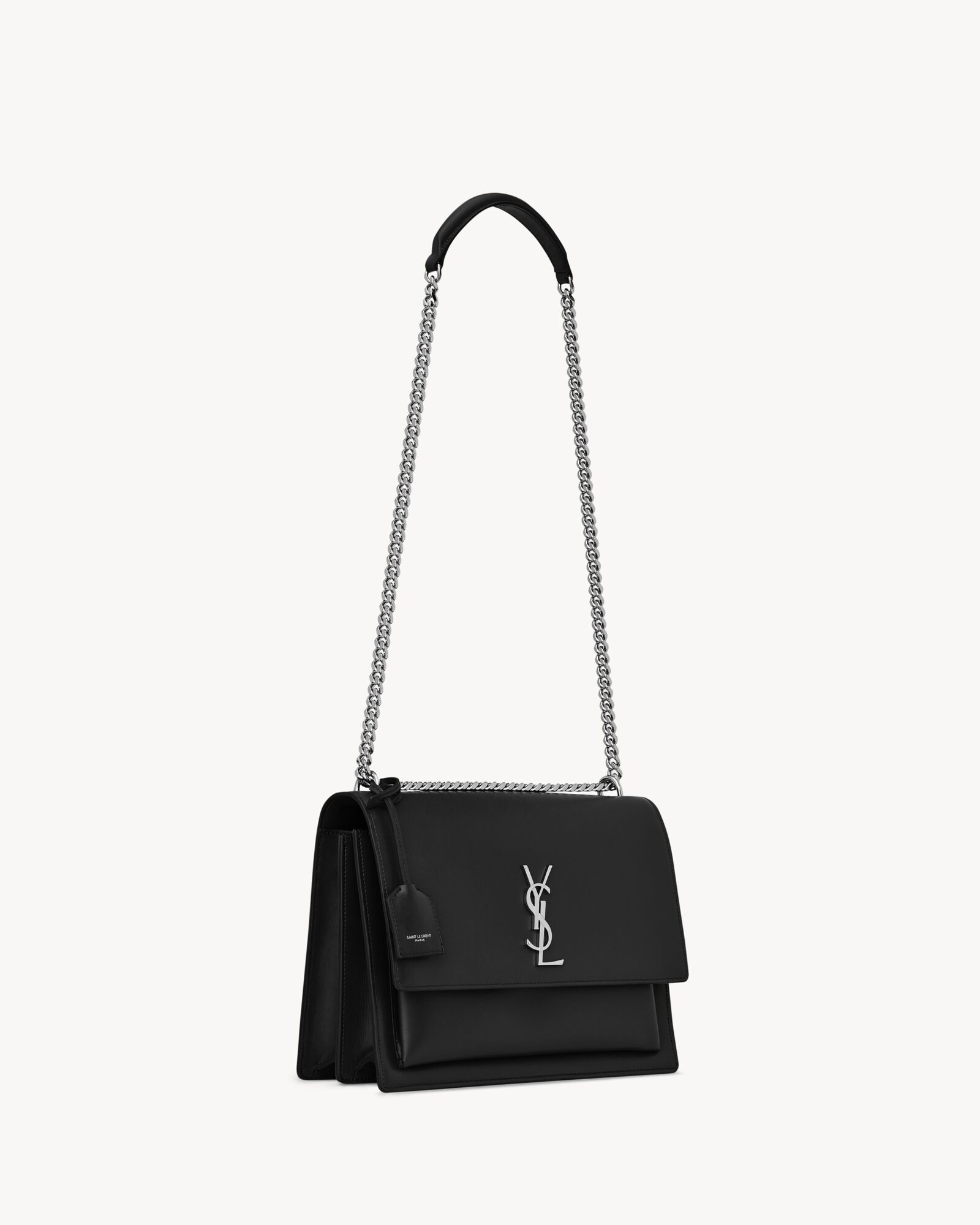 ysl sunset bag black on black