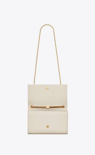 Kate medium chain bag in grain de poudre embossed leather | Saint ...