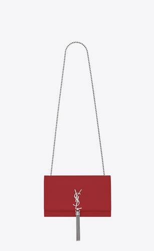 kate medium with tassel in grain de poudre embossed leather