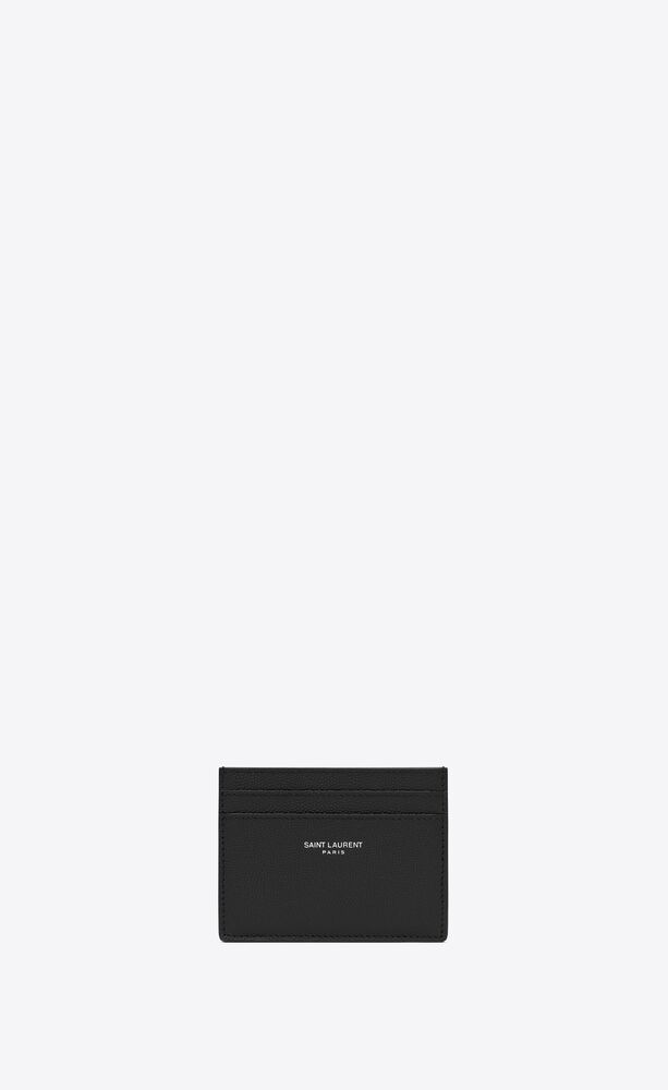 クラシック サンローラン カードケース（ブラック／グレインパウダー 