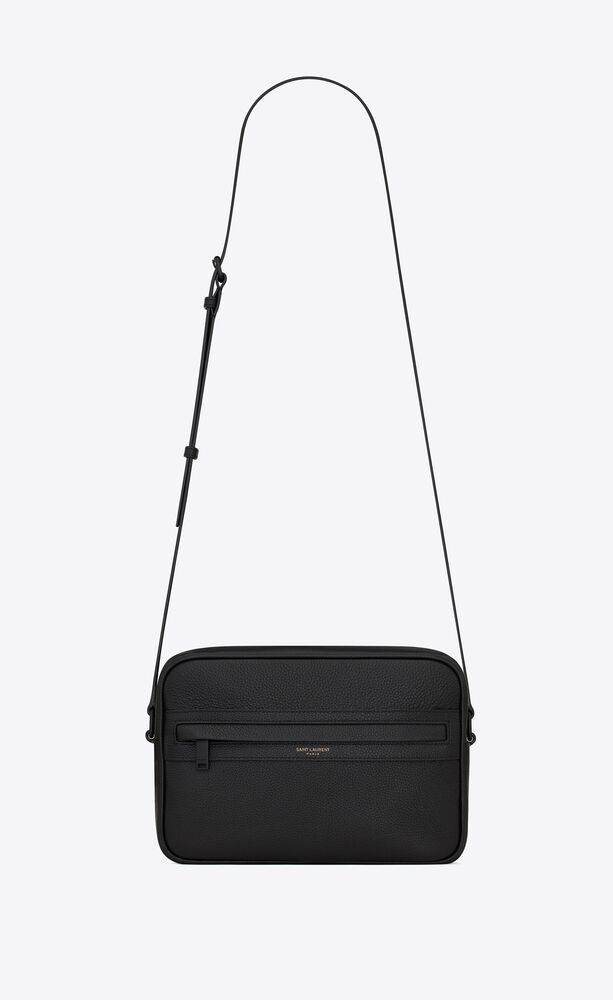 camp camera bag in grained leather