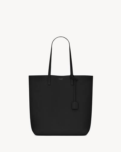 Shopping Large Leather Tote in Black - Saint Laurent