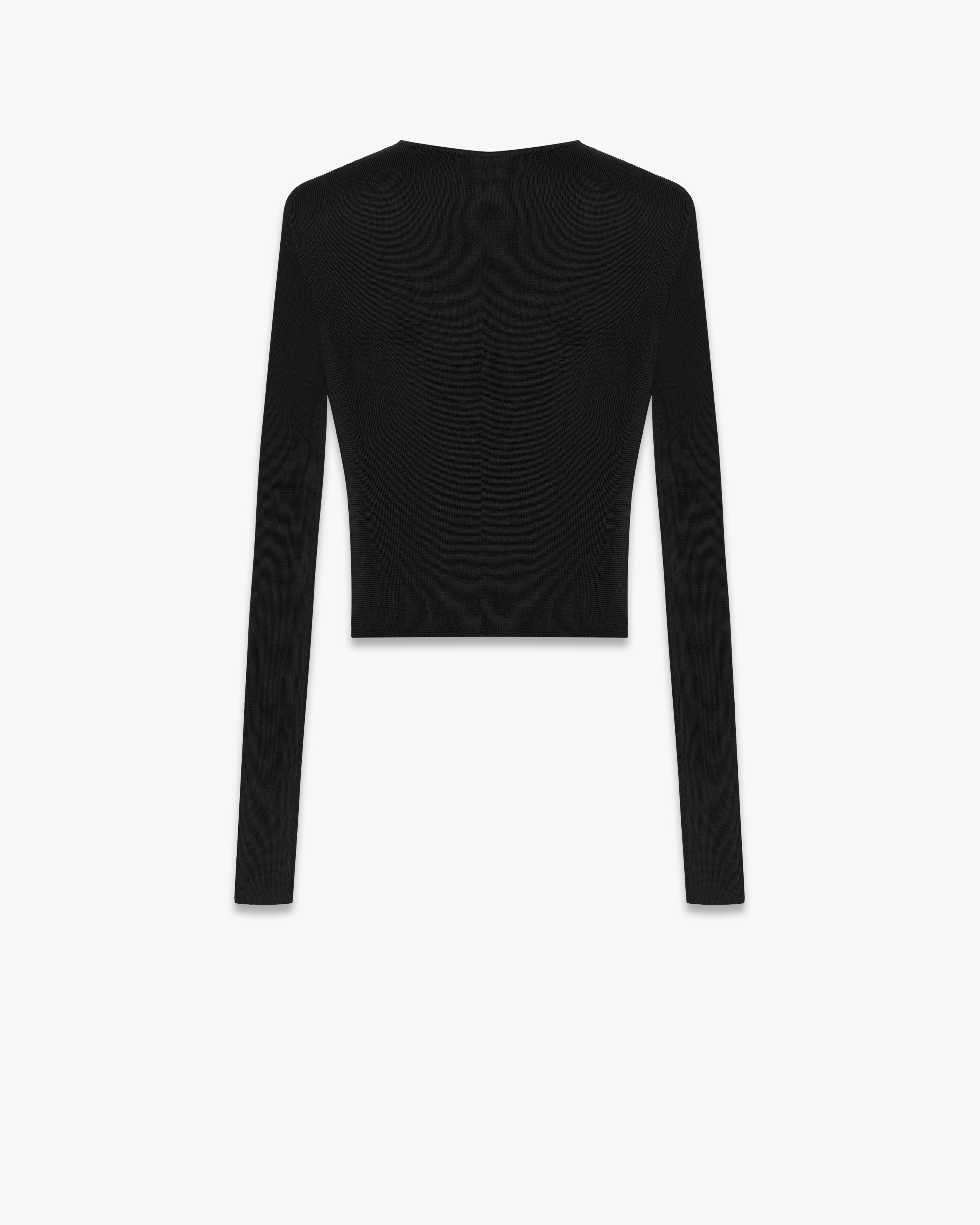 Cropped Top in Ribbed Knit