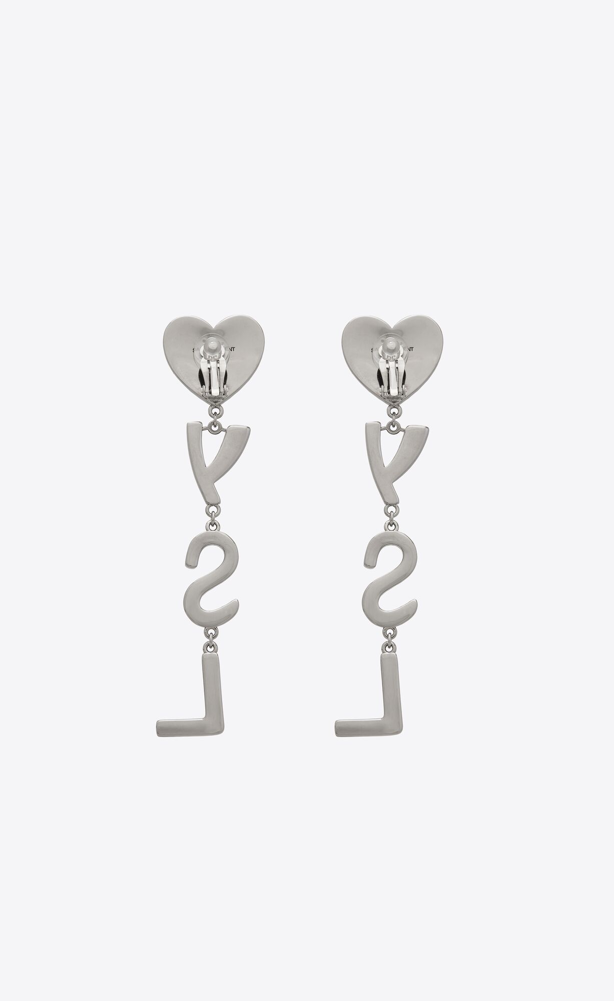 OPYUM YSL heart earrings in metal and crystal | Saint Laurent Australia ...