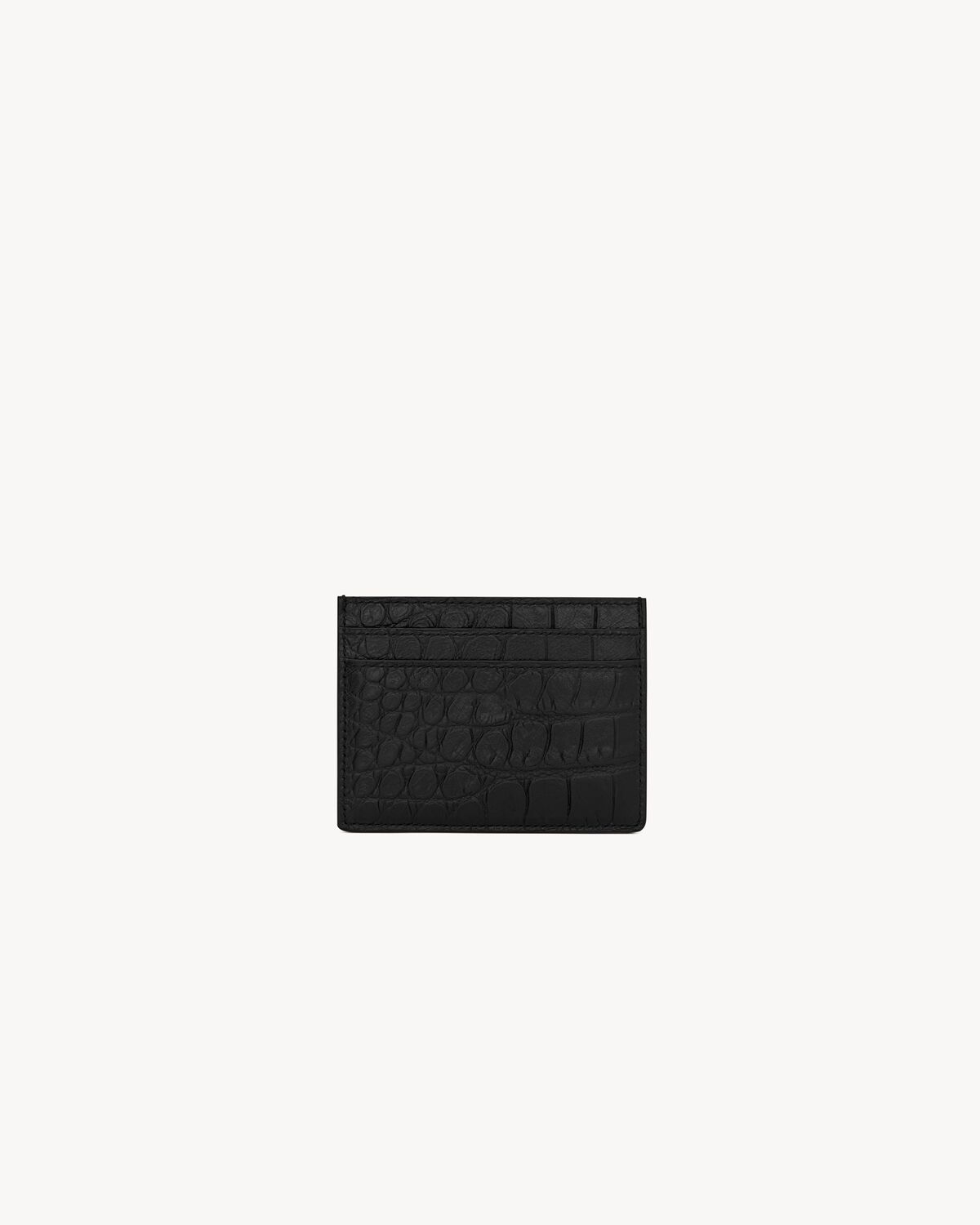 Saint Laurent Paris PORTE-CARTES en cuir embossé crocodile